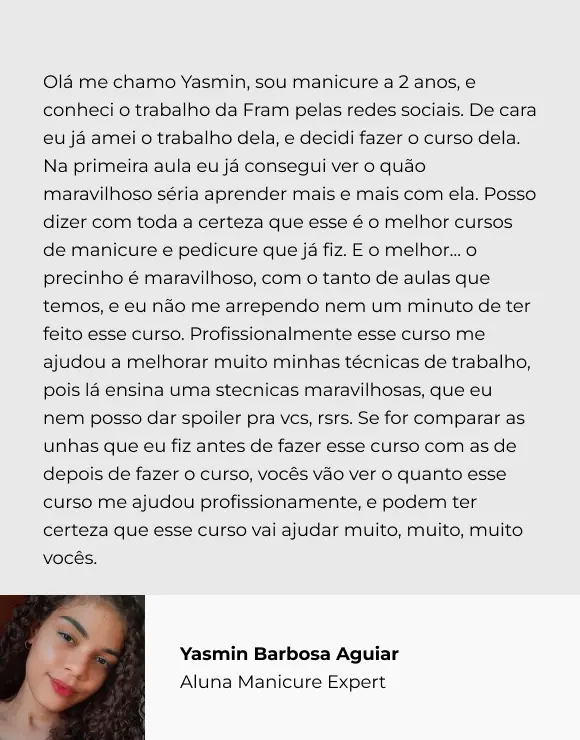 Depoimento Yasmin Barbosa